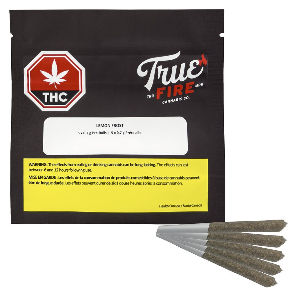 Lemon Frost Pre-Rolls 5 Pack <br>Sativa <br>30.5% - Image 4