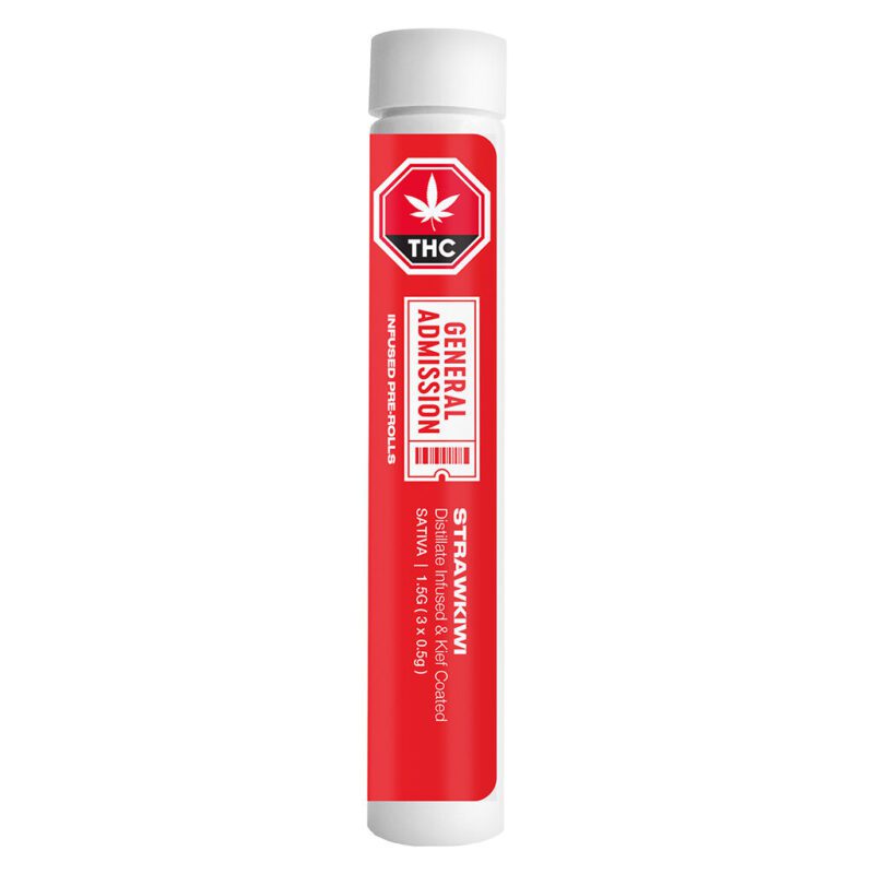 Strawkiwi Distillate Infused Pre-Rolls 3 Pack