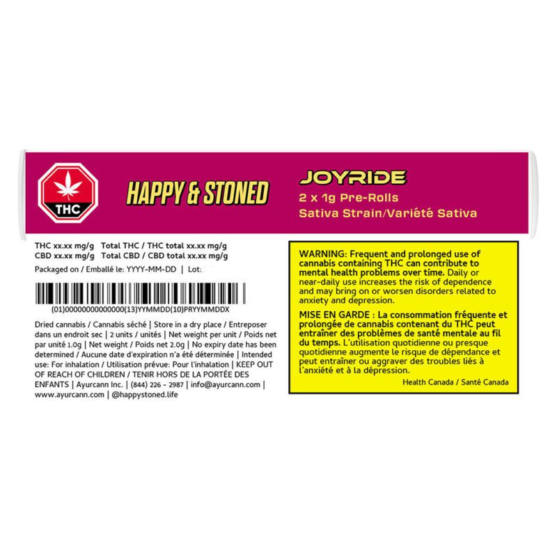 Joyride Pre-Rolls(Sour Diesel) 2 Pack <br>Sativa <br>29.2% - Image 3