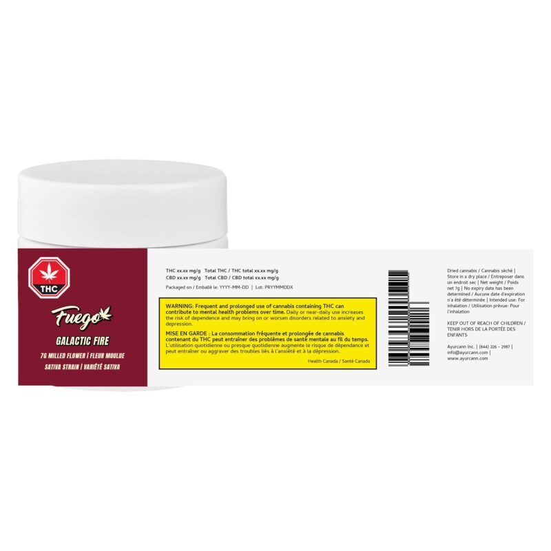 Galactic Fire(Sour Diesel)Milled Flower 7g <br>Sativa <br>25.2% - Image 3