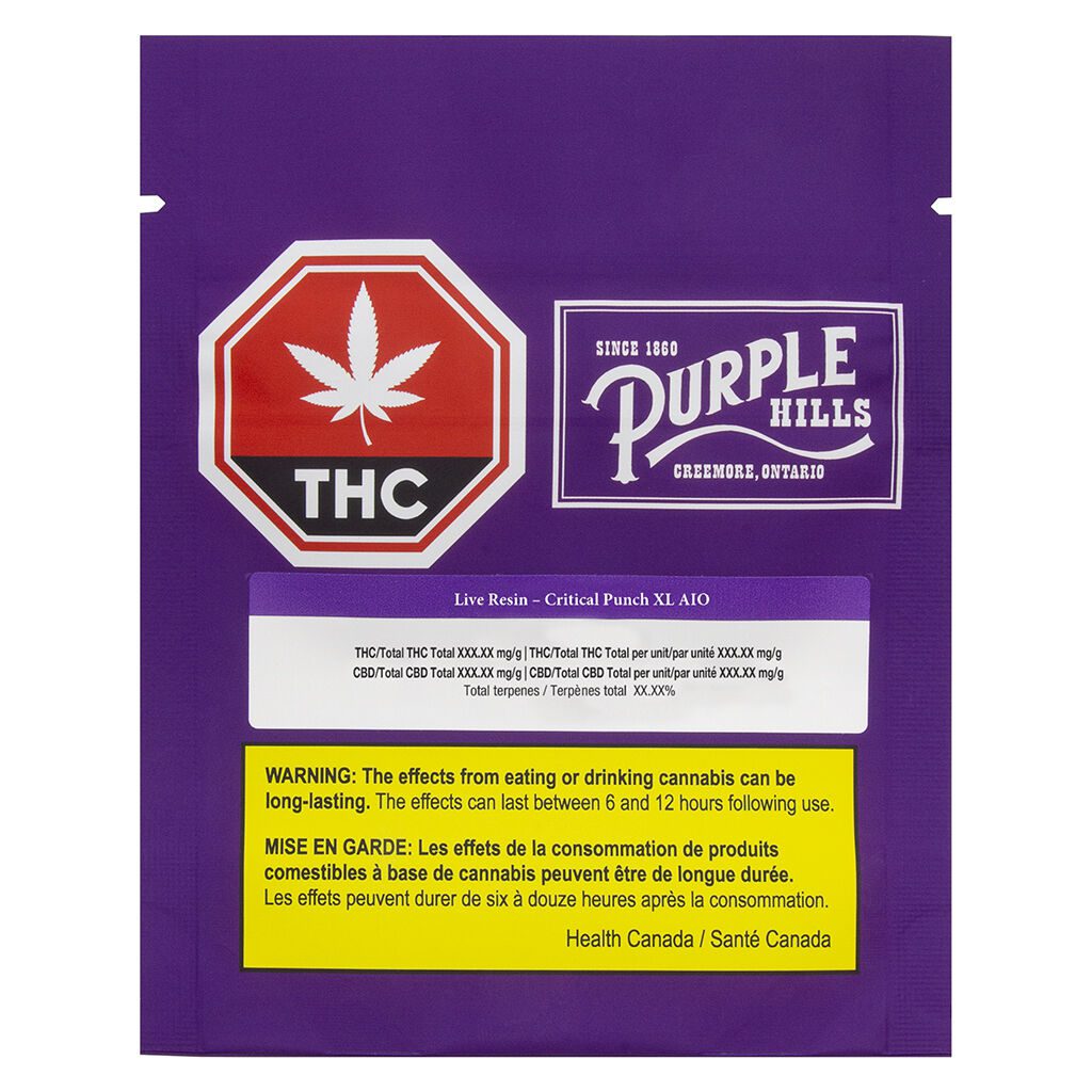 Critical Punch XL Live Resin 1g AIO <br>Indica <br>75.6% | 11.50% Terps - Image 2