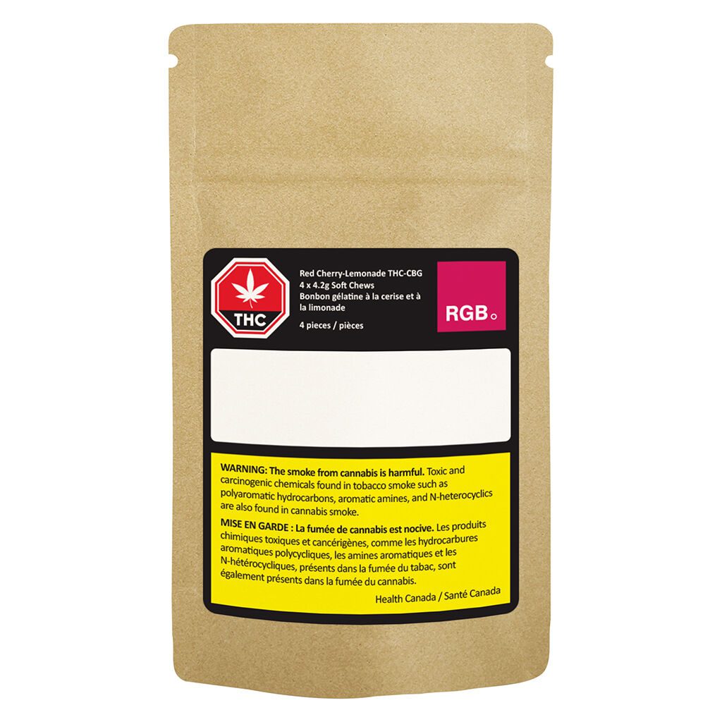 Cherry-Lemonade Hash Rosin THC-CBG Soft Chews 4 Pack <br>Sativa <br>10mg THC <br>40mg CBG - Image 2