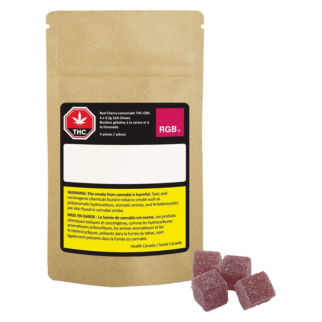 Cherry-Lemonade Hash Rosin THC-CBG Soft Chews 4 Pack <br>Sativa <br>10mg THC <br>20mg CBG - Image 4