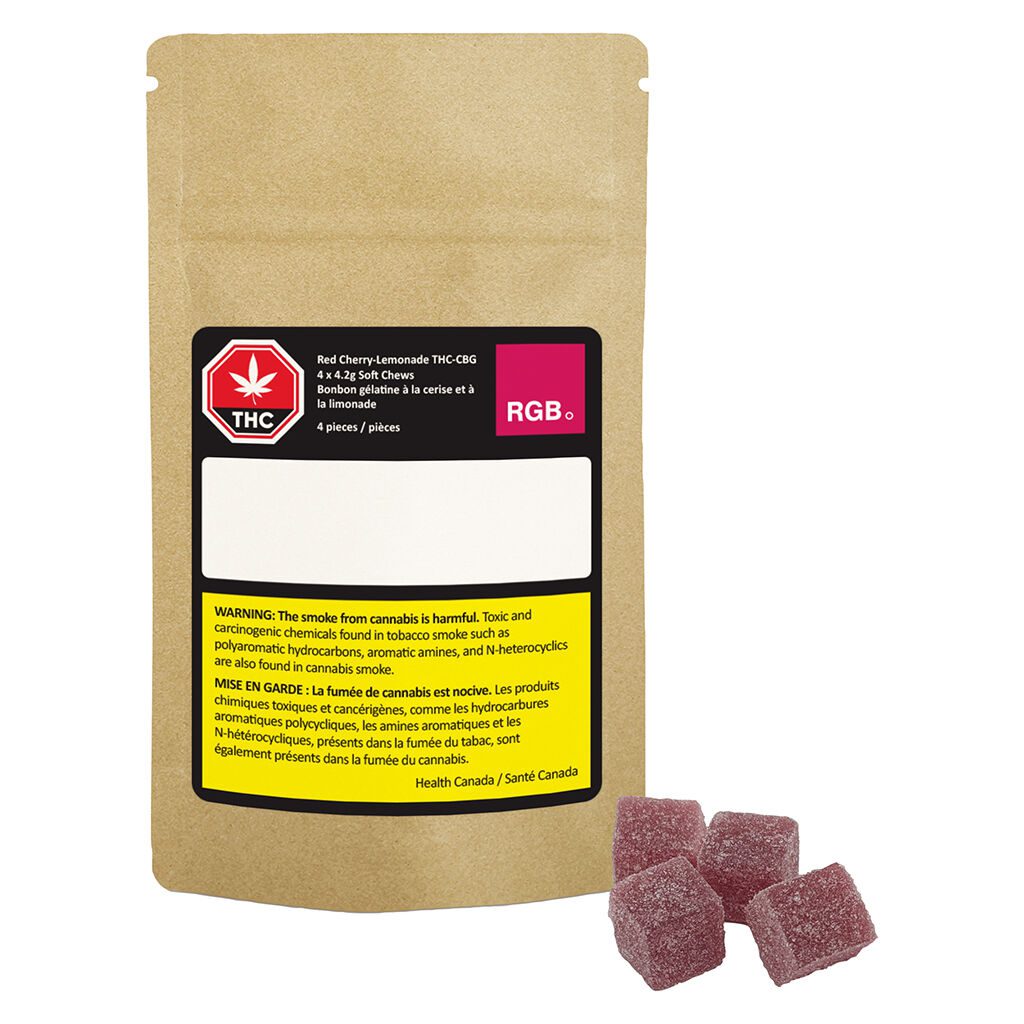 Cherry-Lemonade Hash Rosin THC-CBG Soft Chews 4 Pack <br>Sativa <br>10mg THC <br>40mg CBG - Image 4