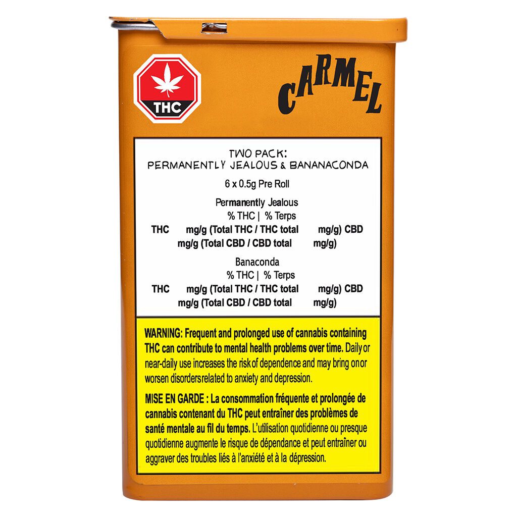 Two Pack: Permanently Jealous & Bananaconda Pre-Rolls 6 Pack