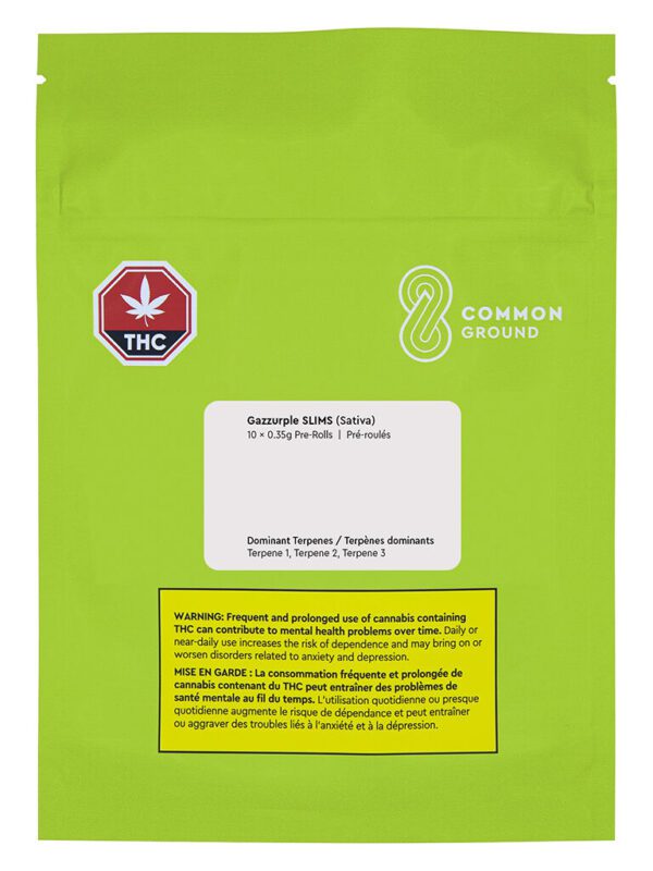 Gazzurple Slims Pre-Rolls 10 Pack by Common Ground