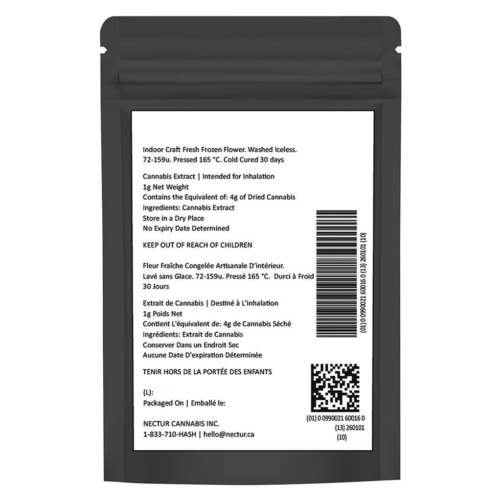 Slurricane Cold Cured Live Hash Rosin 1g by Nectur Solventless