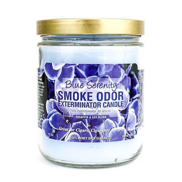Blue Serenity Smoke Odor Exterminator Candle