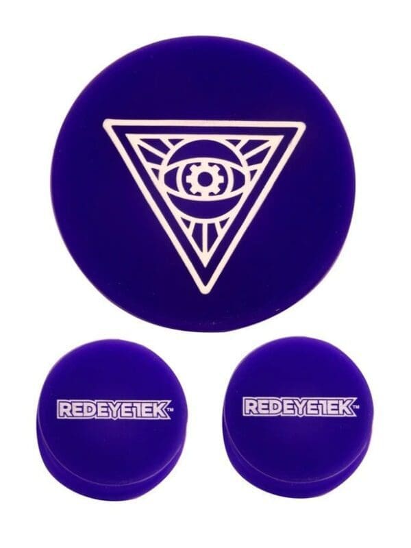 Red Eye Glass Purple Silicone Water Pipe Cleaning Caps