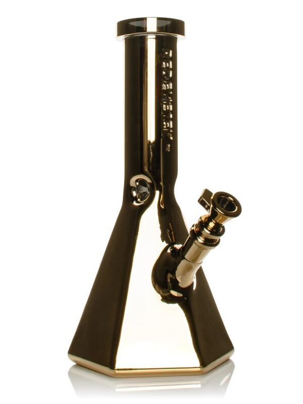 Red Eye Tek 12" 24K Gold Terminator Hex Base Bong