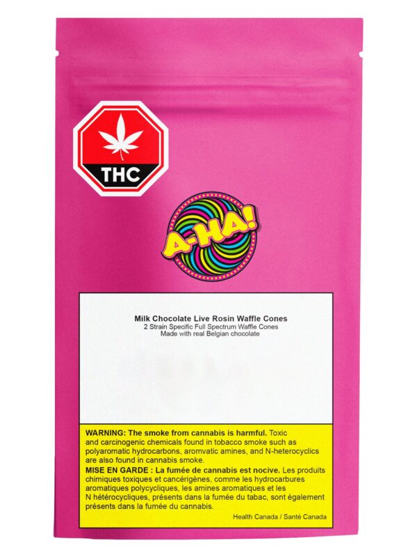 Milk Chocolate Live Rosin Waffle Cones 2 Pack by A-Ha!