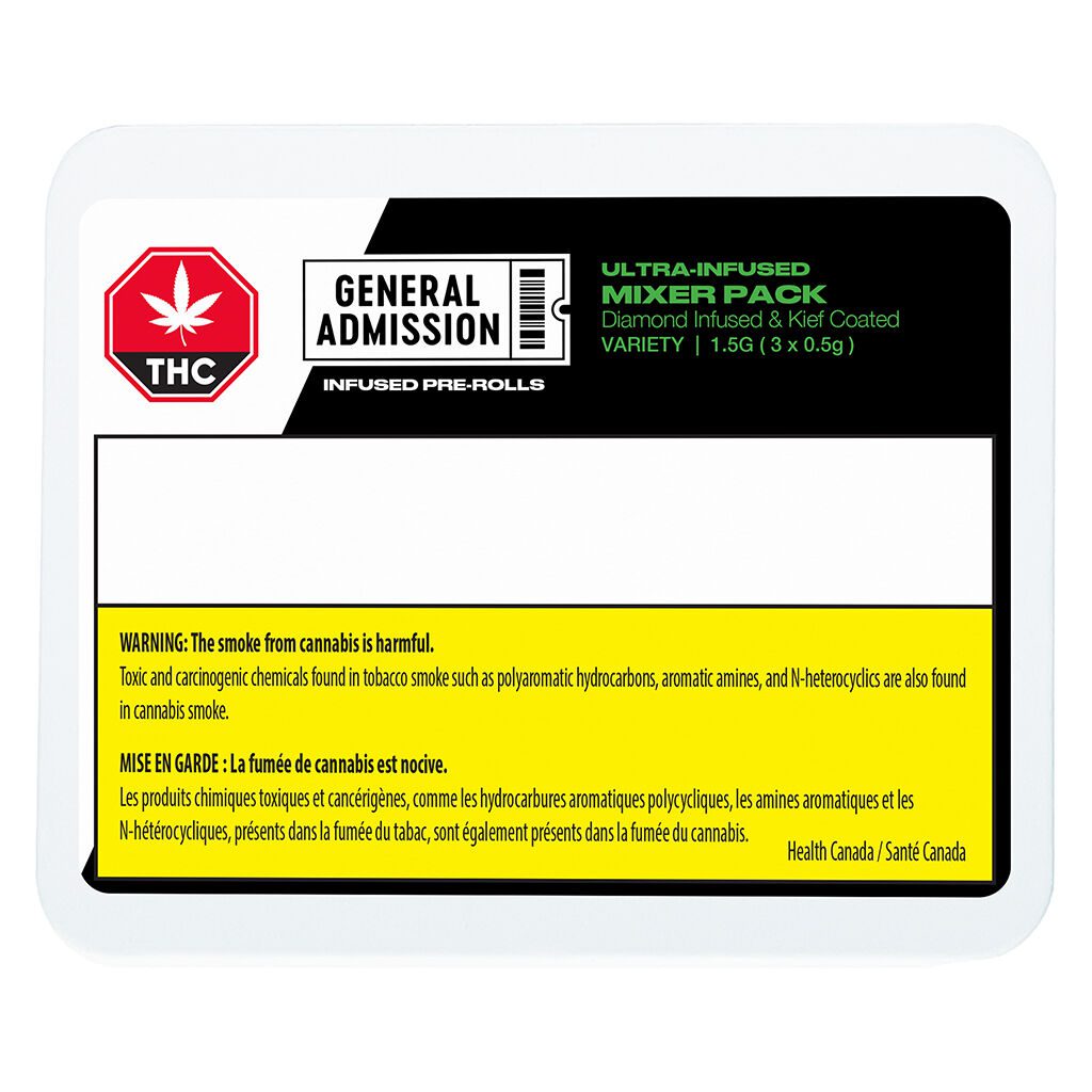 Mixer Pack Diamond Infused Pre-Rolls 3 Pack by General Admission