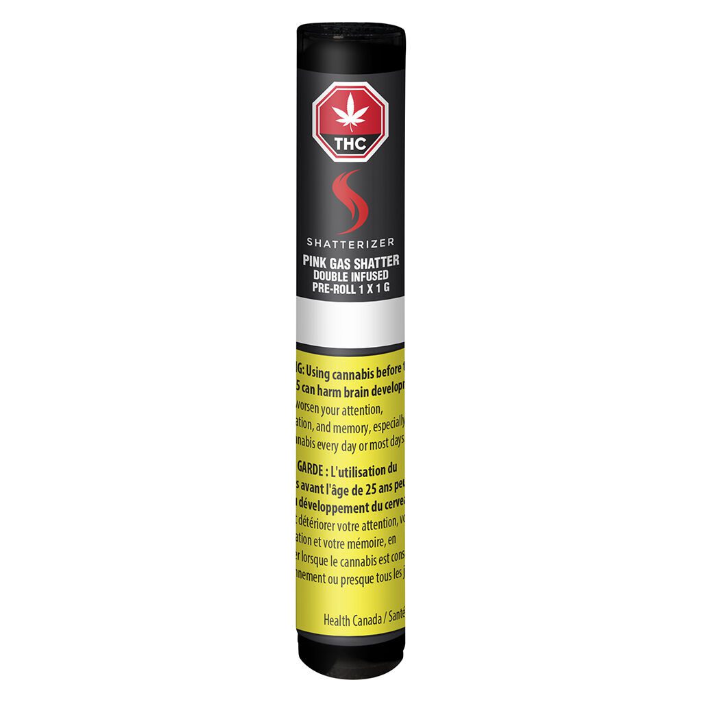 Pink Gas Shatter Double Infused Pre-Roll Single <br>Indica <br>42.0% - Image 2