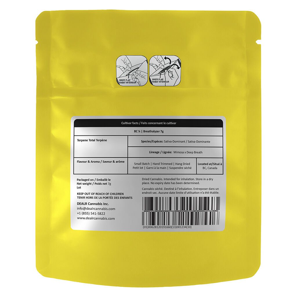 Breathalyzer 7g <br>Sativa <br>31.5% THC | 1.43% CBD <br>3.29% Terps - Image 3