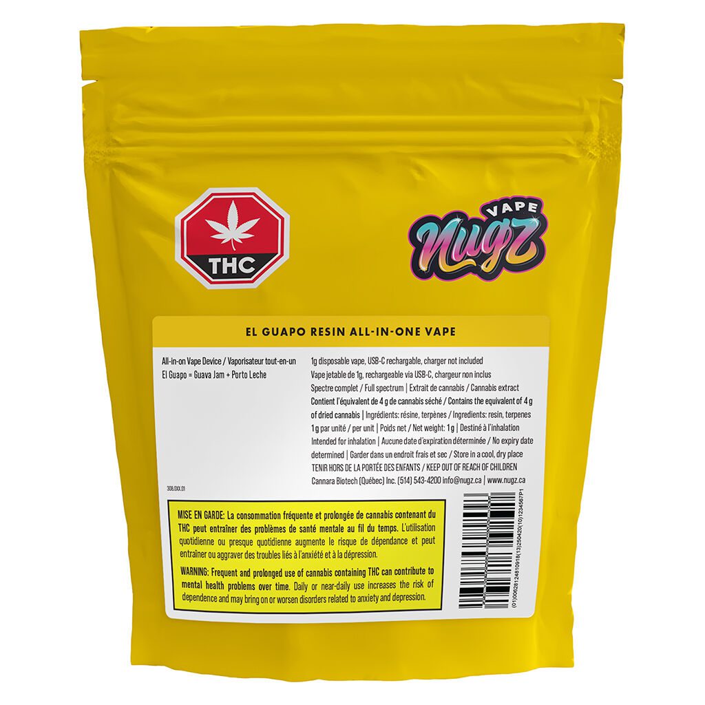 El Guapo Resin 1g AIO <br>Hybrid <br>82.3% | 4.10% Terps - Image 2