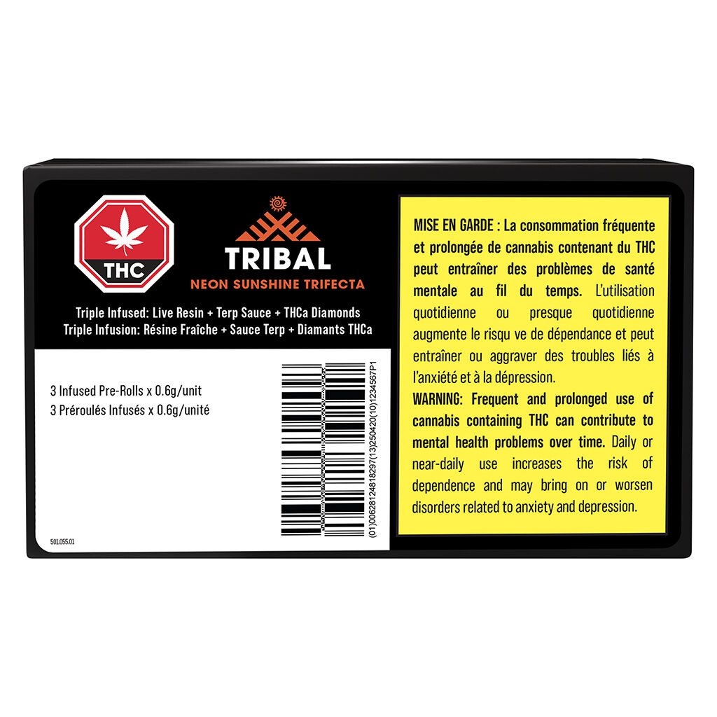 Neon Sunshine Trifecta Infused Pre-Rolls 3 Pack <br>Hybrid <br>38.4% | 3.60% Terps - Image 2