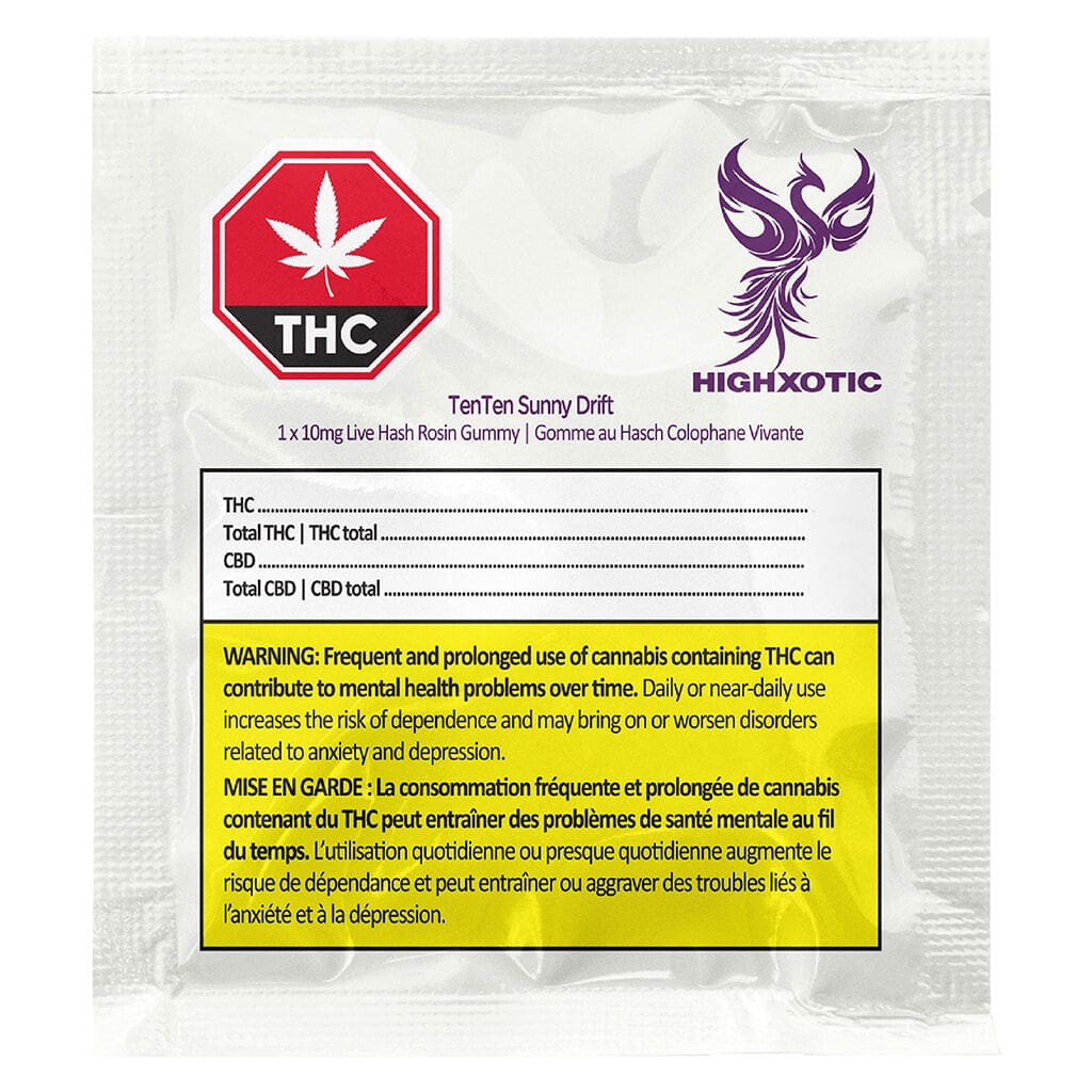 TenTen Sunny Drift Live Rosin Soft Chew 1 Pack by HighXotic