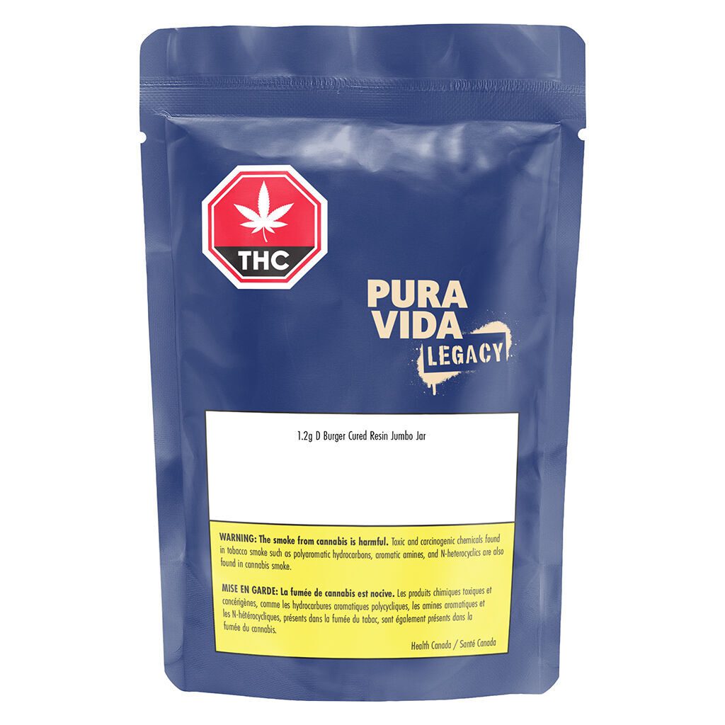 D Burger Cured Resin Jumbo Jar 1.2g by Pura Vida