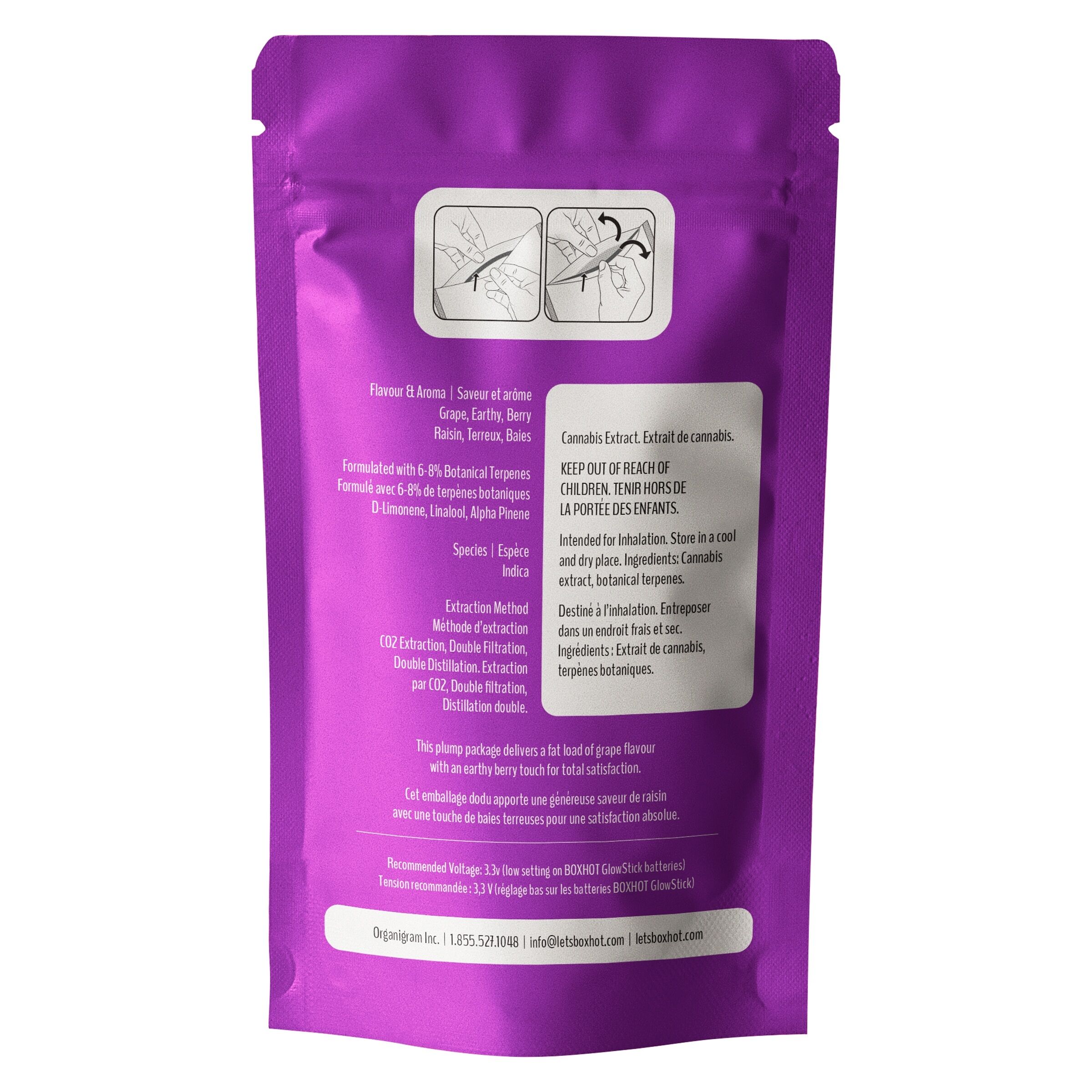 Grape Smuggler 510 1.2g <br>Indica <br>83.3% - Image 3