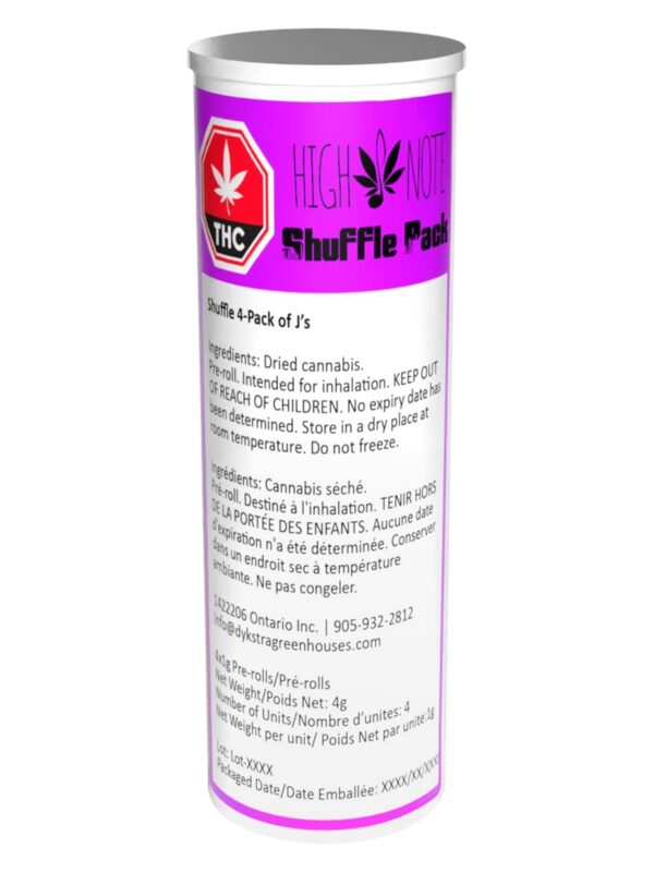 Shuffle 4-Pack of J's Pre-Rolls by High Note