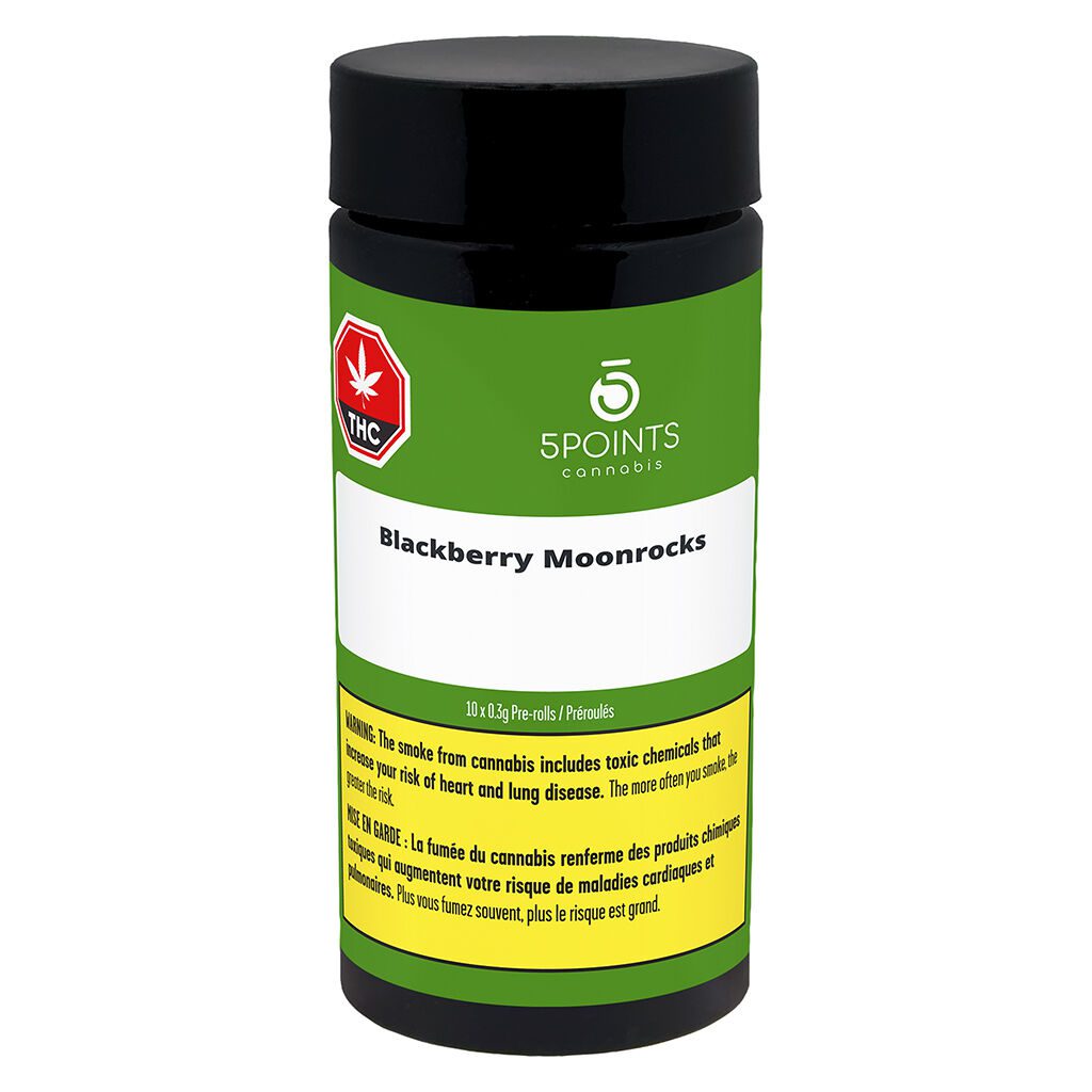 Blackberry Moonrocks Pre-Rolls 10 Pack by 5 Points Cannabis