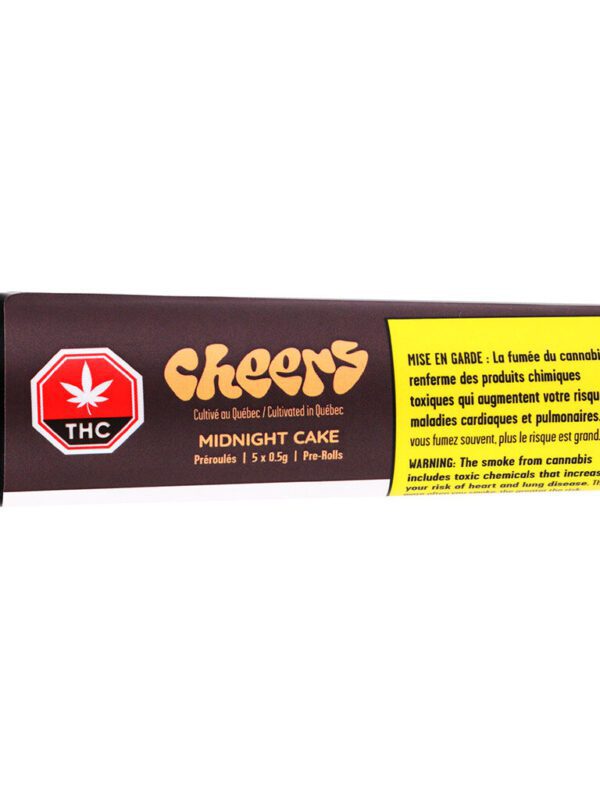 Midnight Cake Pre-Rolls 5 Pack by Cheers