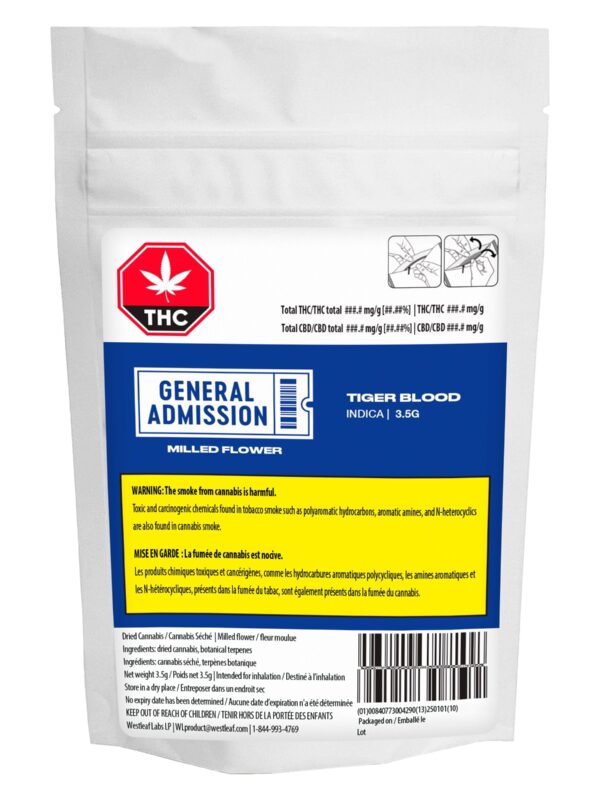 Tiger Blood Milled Flower 3.5g by General Admission