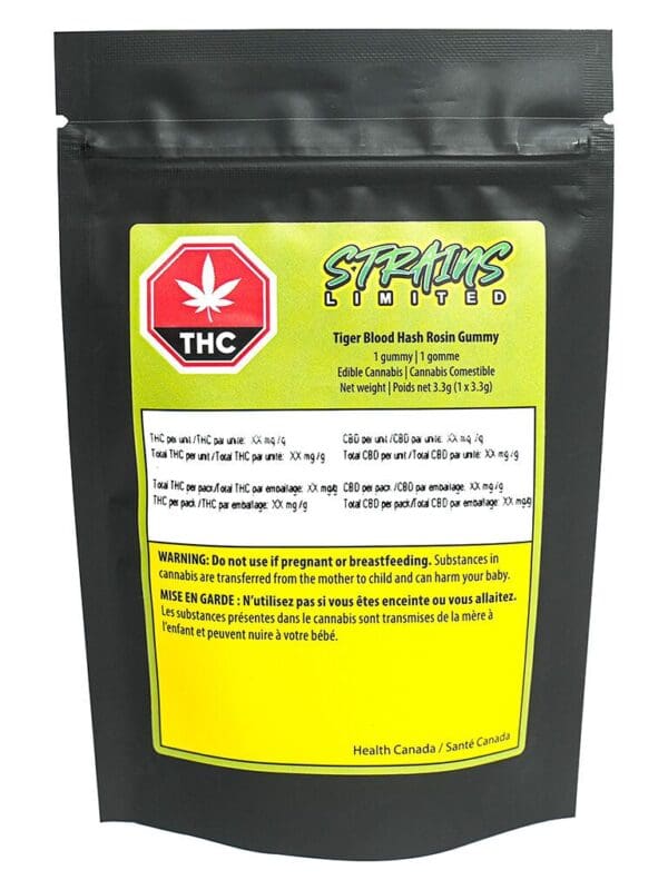 Tiger Blood Hash Rosin Soft Chew 1 Pack by Strains Limited