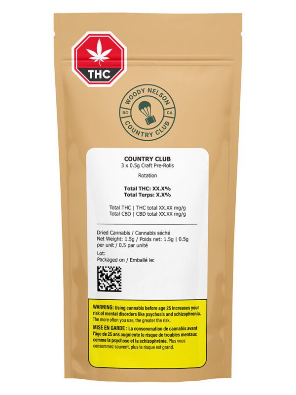 Country Club Craft Pre-Rolls 3 Pack by Woody Nelson