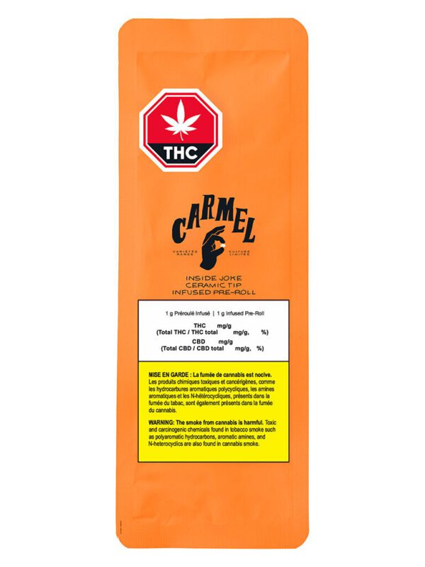 Inside Joke Ceramic Tip Infused Pre-Roll Single by Carmel