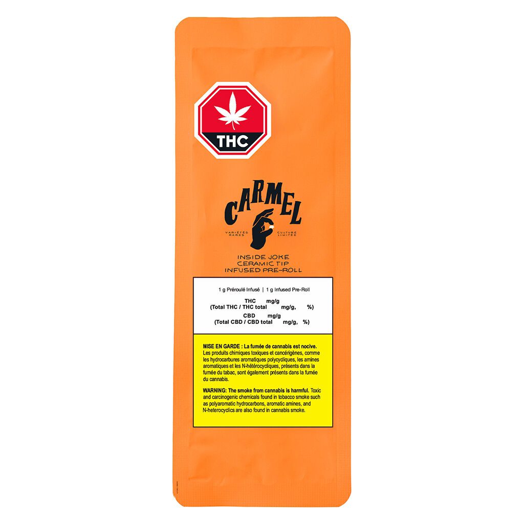 Inside Joke Ceramic Tip Infused Pre-Roll Single by Carmel