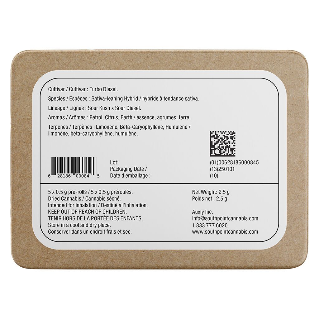 Turbo Diesel Pre-Rolls 5 Pack