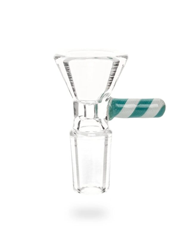 Red Eye Glass 14mm Blue Candy Stripe