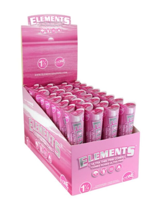 Elements Pink Cones 1 1/4  - 6 Pack