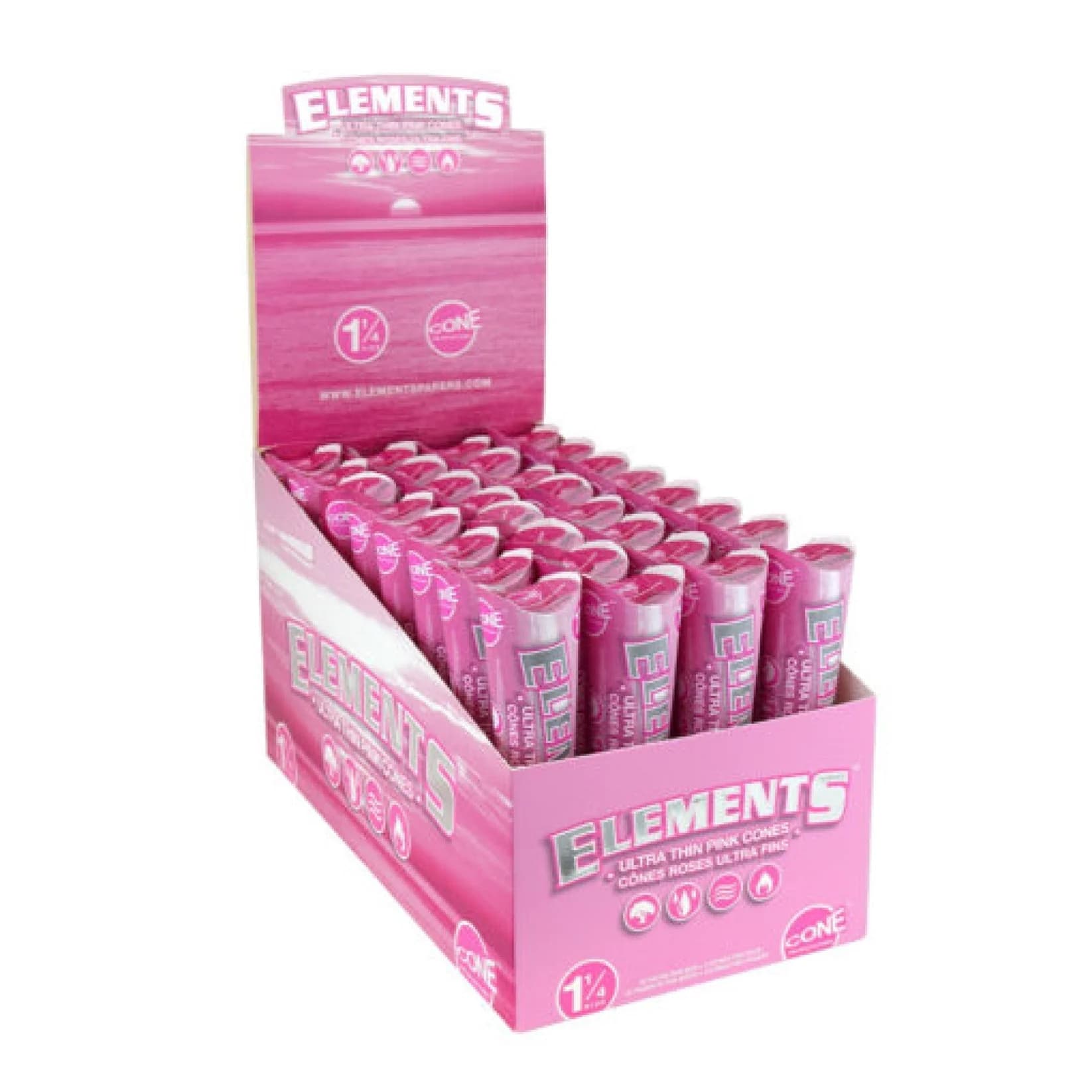 Elements Pink Cones 1 1/4 - 6 Pack