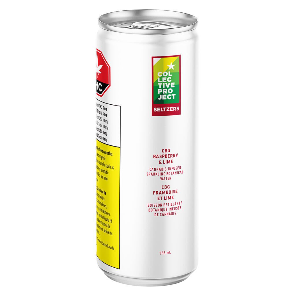 CBG Raspberry & Lime Sparkling Botanical Water by Collective Project