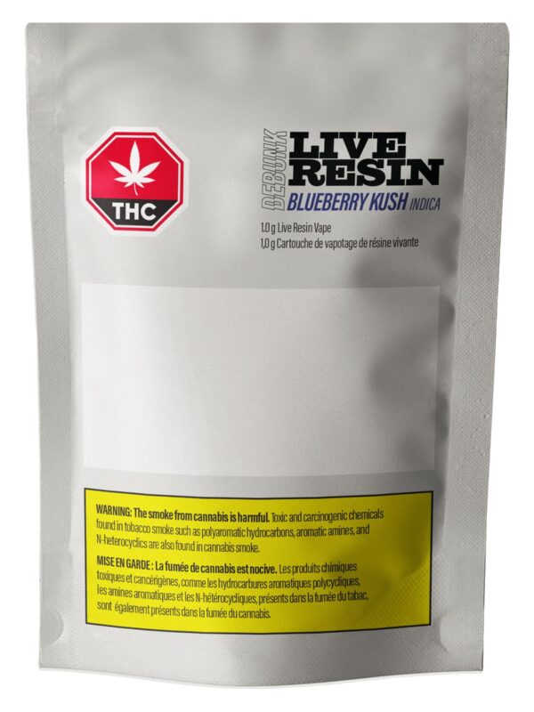 Blueberry Kush Live Resin 510 1g by DEBUNK