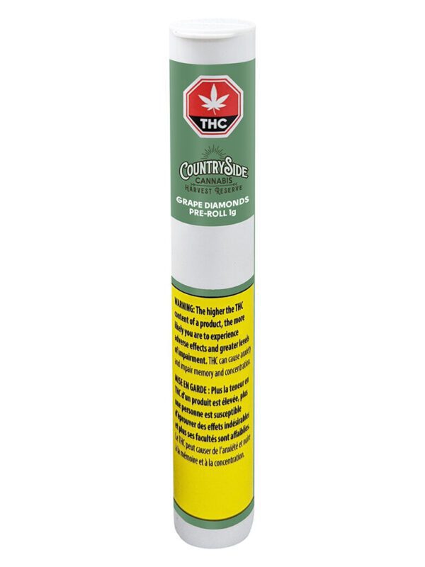 Grape Diamonds Pre-Roll Single by Countryside Cannabis