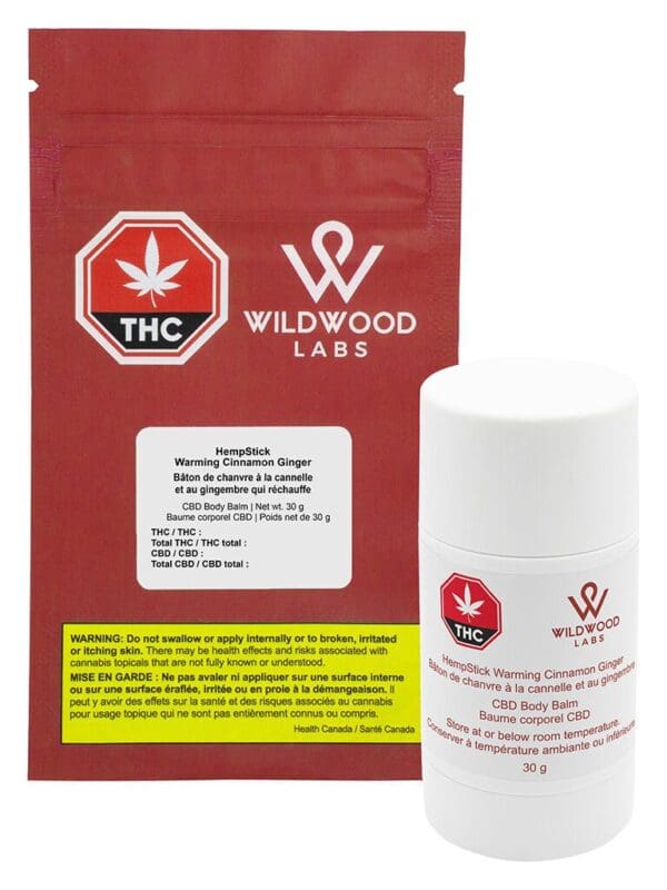 HempStick: Warming Cinnamon Ginger 30g by Wildwood Labs