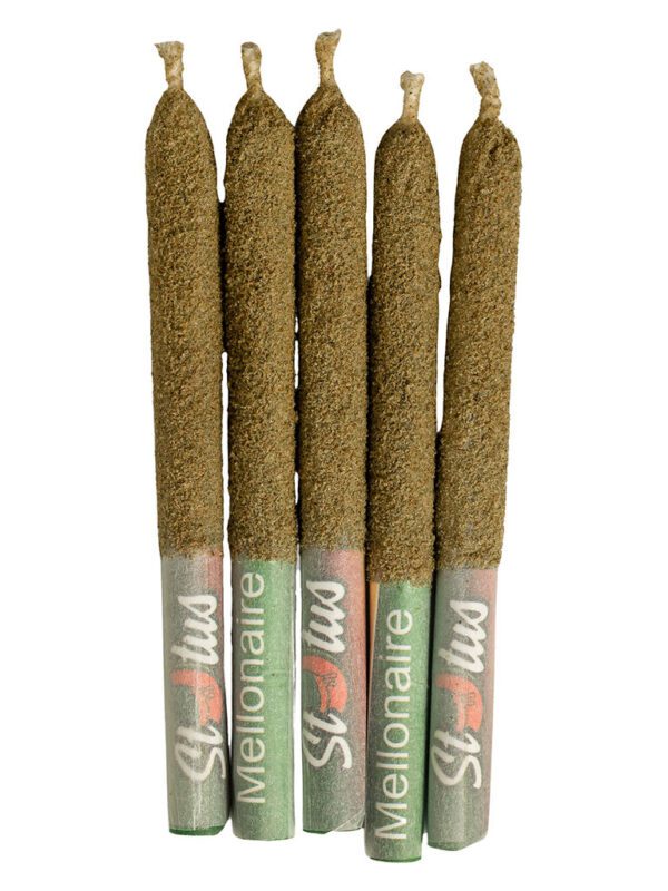 Mellonaire Liquid Diamond Infused Kief Coated Pre-Rolls 5 Pack by Status