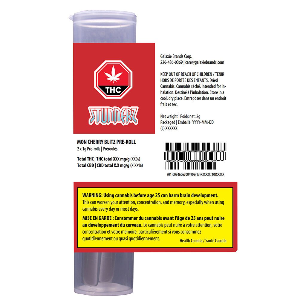 Mon Cherry Blitz Pre-Rolls 2 Pack by Stunnerz