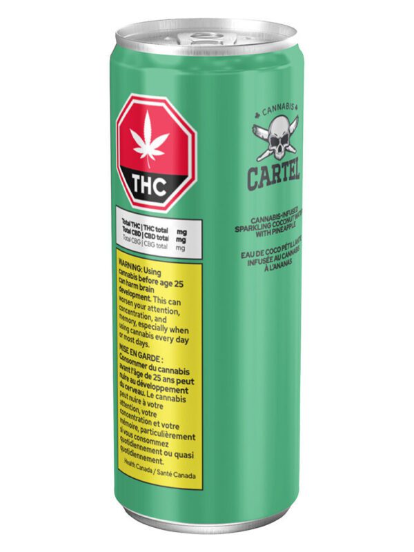 Sparkling Coconut Water with Pineapple 355ml by Cannabis Cartel