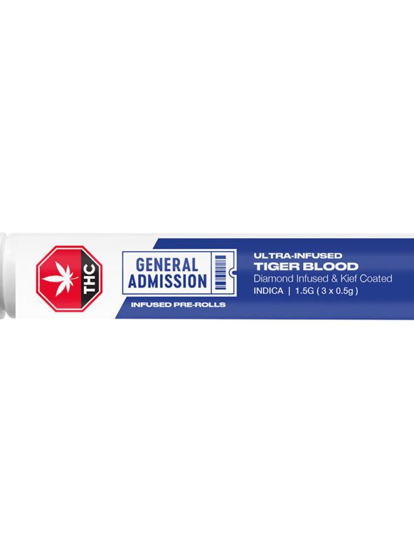 Tiger Blood Diamond Infused Pre-Rolls 3 Pack by General Admission