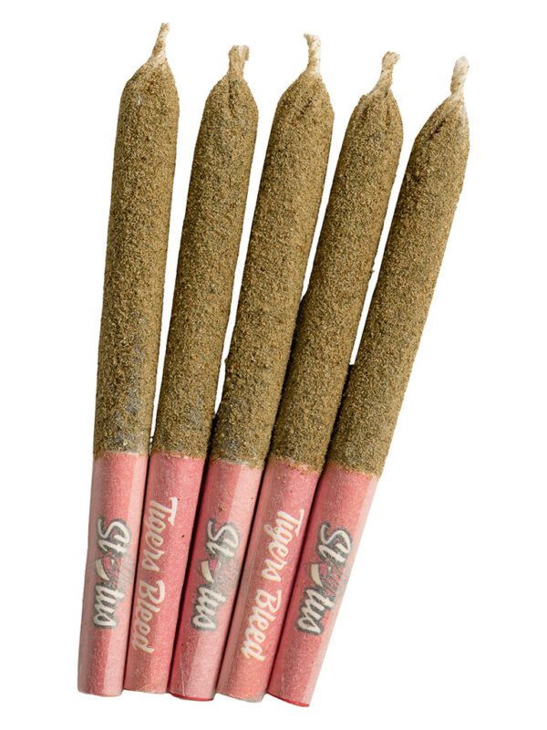 Tigers Bleed Liquid Diamond Infused Kief Coated Pre-Rolls 5 Pack by Status