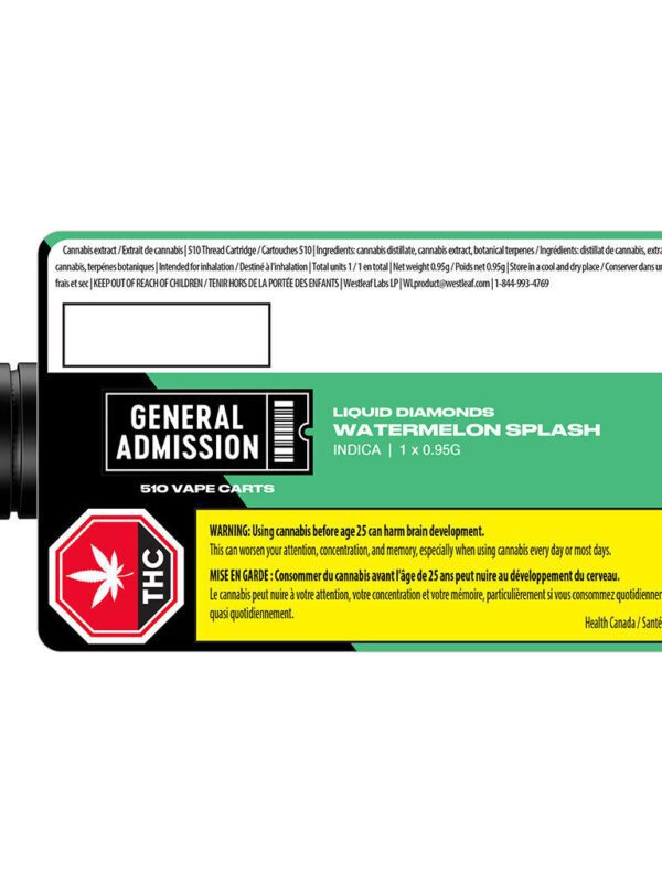 Watermelon Splash Liquid Diamond 510 0.95g by General Admission