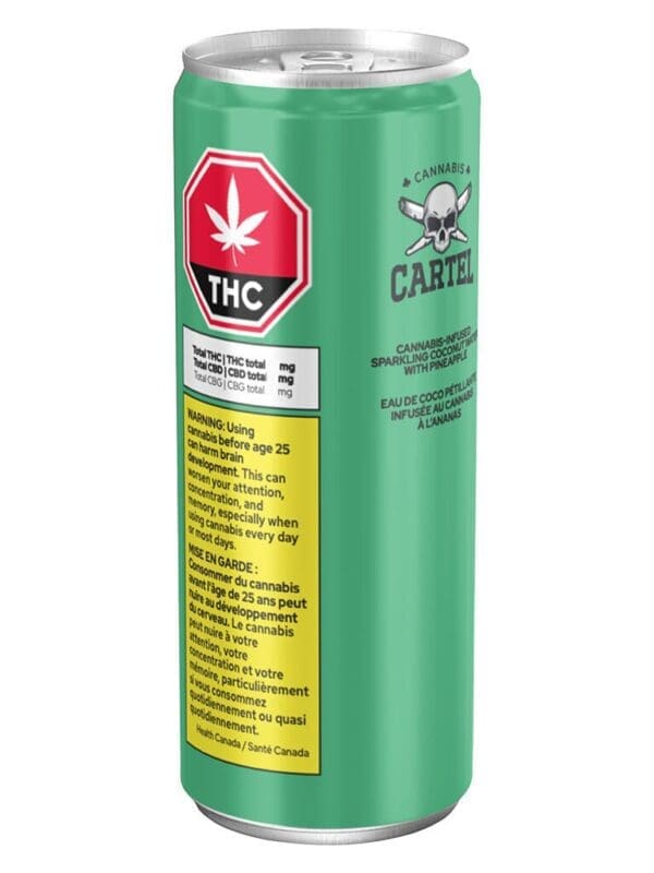 Sparkling Coconut Water with Pineapple 355ml by Cannabis Cartel