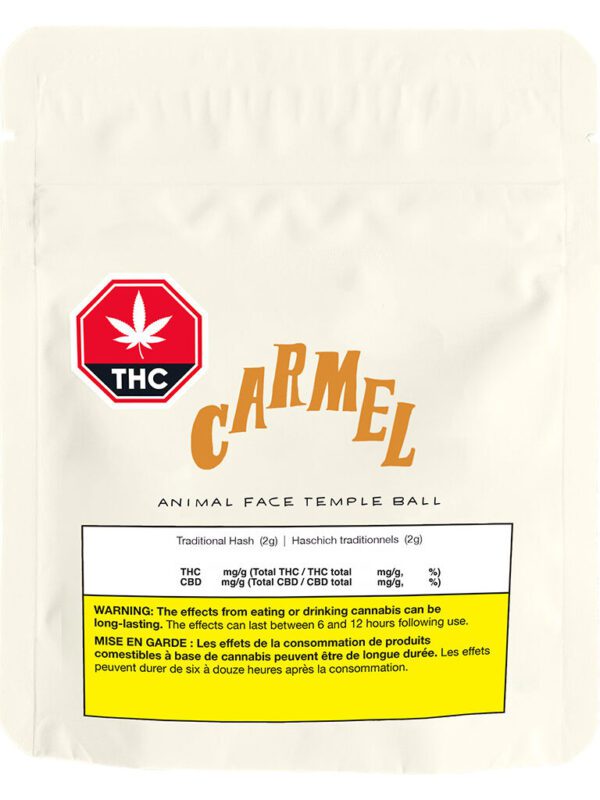 Animal Face Temple Ball 2g Carmel Sativa