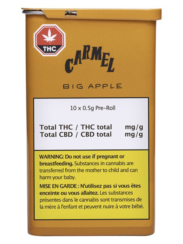 Big Apple Pre-Rolls 10 Pack Carmel Sativa