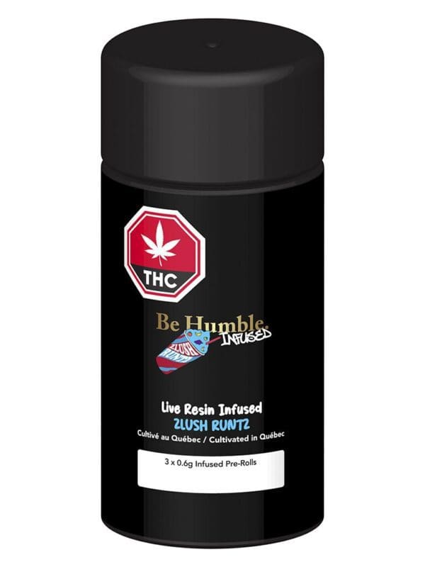 Zlush Rntz Live Resin Infused Pre-Rolls 3 Pack by Be Humble.