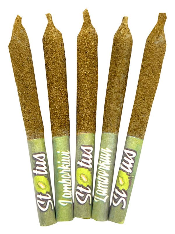Lamborkiwi Liquid Diamond Infused Kief Coated Pre-Rolls 5 Pack by Status